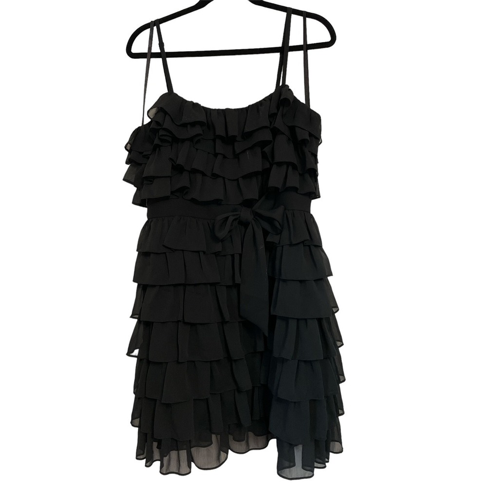 JUICY COUTURE BLACK RUFFLE PARTY DRESS SIZE 12